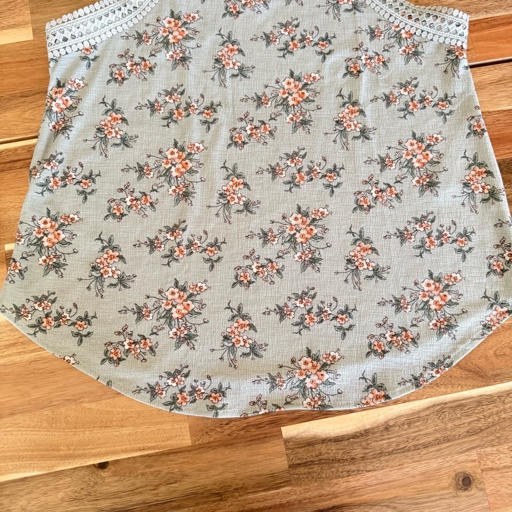 Sweet Wanderer Ditsy Floral Camisole Tank | Lace Trim | Cottagecore Boho | Sz M - Picture 4 of 8